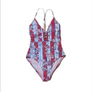 Strappy One-Piece Floral Swimsuit  